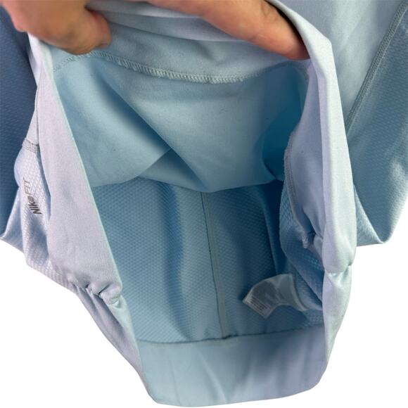 Nike FitDry Women's Large Light Blue V Neck S/S Running Athletic Top Shirt - Picture 9 of 9